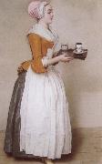 Jean-Etienne Liotard The Chocolate-Girl painting
